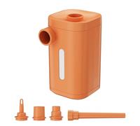 SIXRUN Pompe à Air électrique avec Lumière LED, Mini Gonfleur Portable pour Matelas Pneumatique, Anneau de Natation, Batterie 2000 MAh, Pompe de Voyage de Camping Rechargeable de Type C, Orange