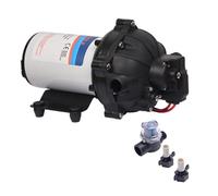 SIXRUN Pompe à Membrane à Pression D'eau Efficace 12V, pour Maison, Jardin, Camping-car, Transfert D'eau Rapide, Crépine et Raccords Inclus (12V)