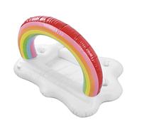 SIXRUN Porte-Boissons Gonflable en Forme de Nuage Arc-en-Ciel, Barre de Service de Boissons Résistante aux Chocs pour Flotteur de Piscine, Décorations Amusantes pour l'eau