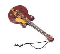 SIXRUN Porte-clés Guitare, Instrument de Musique Miniature en Bois, Porte-clés en Tilleul pour Sac à Dos, Sac, pour les Amateurs de Musique