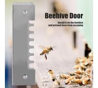 SIXRUN Porte de Ruche, 5 Pièces Kit D'outils Apicoles | Métal solide, solide et durable, empêche la fuite des abeilles, installation facile, protège des parasites