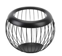 SIXRUN Porte-dosette de café en Métal de Grande capacité, Panier de Rangement élégant pour Comptoir de Bar à café, Diamètre 20cm, Fer 1 unité (BLACK)