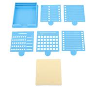 SIXRUN Porte-notes 3x3, ABS Plastic Note Sticle avec 5 Modèles, Idéal Présent pour les Collègues des Enseignants des élèves, Organiser Quotidiennement pour Faire des Listes (BLUE)