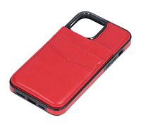 SIXRUN Portefeuille Coque pour 13 Pro, Aimant Support (Rouge) | Couverture arrière du porte-cartes en cuir PU, rangement à 4 fentes, pare-chocs anti-rayures, accessoire de voyage