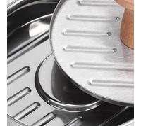 SIXRUN Presse à Hamburgers, Outil de Cuisine Antiadhésif Durable pour Cuisiniers à Domicile, Restaurants de Restauration Rapide, Ensemble de 2 Accessoires en Acier Inoxydable 304 pour Préparer des