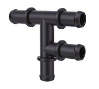 SIXRUN Raccord en T à 4 Voies pour Tuyau de Radiateur de Chauffage, Connecteur de Remplacement en Plastique pour Système de Chauffage, Ventilation et Climatisation (CVC) des 150, 250,