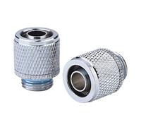 SIXRUN Raccords à Torsion Rapide G1/4 2 Pièces, Connecteur de Compression en Métal pour Systèmes de Refroidissement par Eau, IDéal pour Les Constructeurs de PC avec Tube ID de 8 Mm