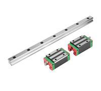 SIXRUN Rail de Guidage Linéaire 400 Mm, Chariot Coulissant Robuste | Matériau solide et durable, conception de contact à 4 points, adapté à l\'automatisation et au système de lubrification