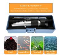 SIXRUN Réfractomètre Numérique de salinité avec échelle de 0 à 10% pour le Contrôle de la Température de L'aquarium D'eau de Mer