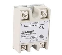 SIXRUN Relais Statique, Module SSR 100 A SSR, Entrée 3 à 32 V, Charge 5 à 200 V, Réponse Rapide Scellée à Faible Bruit pour les Systèmes de sécurité de Protection Incendie d'automatisation