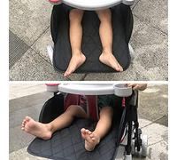 SIXRUN Repose-pieds Universel pour Poussette, Accessoire de Poussette pour bébé, Tissu Oxford, Support de Pied Réglable 35x30x4cm pour un Confort prolongé, Ajustement sécurisé (BLACK)