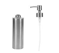 SIXRUN Robinet d'évier de Cuisine en Acier Inoxydable de 350ml, Boîte de Shampoing de Salle de Bains, Conteneur avec Pompe pour Lotion Liquide Détergent