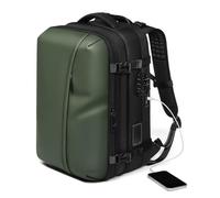 SIXRUN Sac à Dos de Compression à Vide, 60L Grande Capacité Sac à Dos de Voyage Imperméable avec Pompe à Vide USB Intégrée et Serrure à Combinaison pour Étudiants Voyages D'Affaires (Vert OD)