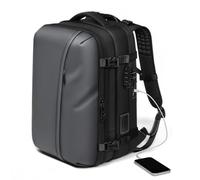 SIXRUN Sac à Dos de Compression à Vide, 60L Grande Capacité Sac à Dos de Voyage Imperméable avec Pompe à Vide USB Intégrée et Serrure à Combinaison pour Étudiants Voyages D'Affaires (GRAY)