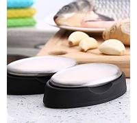 SIXRUN Savon en Acier Inoxydable, éliminant les Odeurs, Savon de Chef Anti-odeur Longue Durée, Essentiel de Cuisine pour les Mains pour le Poisson à L'oignon et à L'ail, Acier (M)