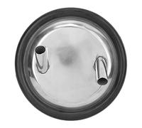 SIXRUN Seau à Lait en Acier Inoxydable, Couvercle et Joint à Forte Adhérence pour Machine Traire, Deux Couvercles Ouverts pour Chèvre, Mouton, Vache, 8 Pouces de Diamètre