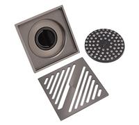 SIXRUN Siphon de Sol de Douche carré en Acier Inoxydable Très épais avec Fonction Facile à Nettoyer, Siphon de Sol de Salle de Bain pour Accessoires de Cuisine à Domicile Gris, Idéal pour les Salles