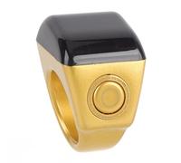 SIXRUN Smart Tasbeeh Counter Ring, IP67 Étanche Rappel de Prière Numérique Musulman avec 15 Jours D'Autonomie et Comptage jusqu'à 9999 pour Le Suivi des Prières Islamiques (18mm)