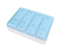 SIXRUN Station de Charge pour Manettes, 4 Pack 2800mAh (White) | Kit de batterie rechargeable NiMH, indicateur de charge LED, protection contre les surcharges, étui de rangement portable,
