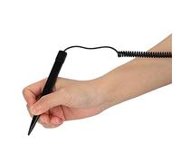 SIXRUN Stylet de Résistance Noir, Stylo Tactile Haute sensibilité pour Appareils à écran Tactile, Fil à Ressort de 70cm, Matière Plastique