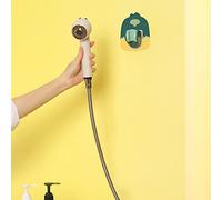 SIXRUN Support Adhésif de Pommeau de Douche, Support Mural sans Perçage, | pour en Carrelage, Verre, Marbre, étanche et Angle Réglable, Fixation Solide, Robuste, Installation Facile sans Outils