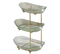 SIXRUN Support de Bol à Fruits en Acrylique élégant à 3 Niveaux pour Comptoir de Cuisine Panier à Fruits Durable avec Bols de Service Solution Peu Encombrante pour Buffet de Fête de Mariage pour la