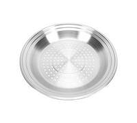 SIXRUN Support de Cuisson à la Vapeur en Acier Inoxydable 316, Rond de 14 | Conception à Grands Trous pour une Cuisson Uniforme, Bords Roulés Moulés en une Seule Pièce, Convient aux Woks de 30 32 34