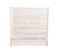 SIXRUN Support de Lecture en Bois pour bébé pour Trouver Facilement des Livres, Matériau en Pin Sûr et Sain, Bibliothèque à 7 Couches 29,5 X 30,7 X 11,8 Pouces, Idéal pour Organiser les Livres de bébé