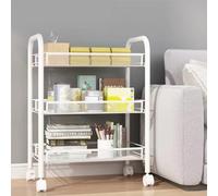 SIXRUN Support de Rangement Roulant en Acier Inoxydable avec roulettes pour L'organisation de la Cuisine de la Salle de Bain, Chariot Utilitaire au Design Fin pour Les Petits Espaces, Organisateur