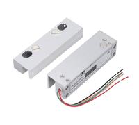 SIXRUN Système de Contrôle D'accès pour Porte en Verre, Verrou électrique à Pêne DC 12V Fail Safe avec Signal de Retour pour Porte en Verre sans Cadre côté Droit