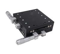 SIXRUN Table de Positionnement à Déplacement Manuel XY, Précision 0,02 Mm | Alliage D'aluminium, Course de ±12,5 Mm, Charge de 180 N, pour Instruments Optiques et Microscopes