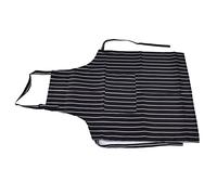SIXRUN Tablier de Cuisine de Cuisine Réglable Imperméable avec Motif rayé à Deux Poches pour Boulangers Bakers Chefs Baristas (Bande blanche noire)