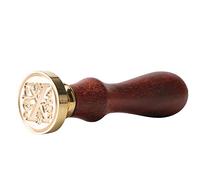 SIXRUN Tampon de Scellage de Cire Rétro Européen de Haute qualité pour les Vœux D'invitation de Mariage, Tampon de Sceau à Poignée en Bois Durable pour L'identification Personnelle des Documents