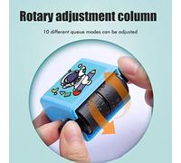 SIXRUN Tampon Roulant de Multiplication et de Division, Outil D'enseignement des Mathématiques Efficace pour Les Enfants des écoles Primaires, PVC Rose et Bleu, Tampon à Rouleau et Encre Inclus,