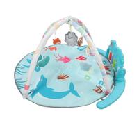 SIXRUN Tapis de Jeu de Gymnastique pour bébé Doux et Confortable, Tapis D'éducation Précoce Doux pour la Peau avec Support d'exercice 2 en 1, Idéal pour Le Temps sur Le Ventre/Les Tout-Petits,