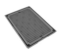 SIXRUN Tapis de Litière pour Chat, Tapis de Litière pour Chat Lavable Double Couche Spacieux avec Fond Antidérapant, de Caisse pour Propriétaires de, 3 Composants (Gris foncé)