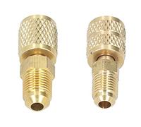 SIXRUN Tête de Conversion Adaptateur R410 vers R22 avec une Bonne étanchéité pour Climatiseurs, Services de CVC et de Réfrigération, Filetage Femelle 1/4sae, Vanne de Régulation R22 - Convient à