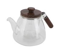 SIXRUN Théière en Verre Borosilicate, 1000ml Compatible avec les Plaques de Cuisson, avec Infuseur Amovible et Bec Verseur Anti-goutte pour thé en Vrac et thé Fleuri