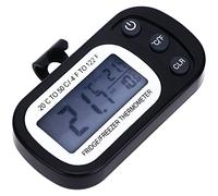 SIXRUN Thermomètre pour Congélateur Thermomètre pour Réfrigérateur D'Intérieur et D'Extérieur avec Grand Affichage LCD Température Minimale Actuelle IPX3 Support Magnétique