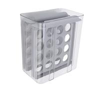 SIXRUN Tiroir à œufs Transparent de Grande capacité pour Réfrigérateur, Boîte de Rangement D'œufs à Double Couche, 32 Treillis pour la Cuisine Domestique, Matériau PP PET (GREY)