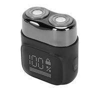 SIXRUN Tondeuse à Barbe Électrique, Tondeuse Corporelle pour Hommes avec Écran LCD et Corps en Alliage, Entièrement Lavable, Rasoir de Toilettage Portable pour Voyage (BLACK)