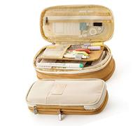 SIXRUN Trousse à Crayons en Toile Macaron de Grande capacité avec Fermeture éclair Tridimensionnelle Exquise pour étudiants, écrivains et Artistes de L'école Primaire et Secondaire, Collège - Boîte