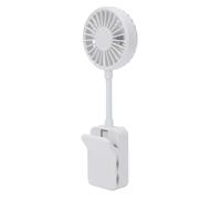SIXRUN Ventilateur de Bureau à Pince, Portable, Réglable, Rechargeable par USB, avec 3 Réglages de Vitesse, pour Chambre à Coucher, Dortoir, Blanc