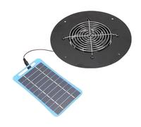 SIXRUN Ventilateur D'extraction Portable alimenté par Panneau Solaire, pour Petits Espaces, Circulation D'air Frais pour Serres, Hangars, Animaleries, 5W, Bleu