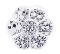 SIXRUN Yeux de Jouet en Plastique, 800 Pièces, Globe Oculaire Mobile Noir et, Accessoires de Bricolage pour L'artisanat et les Poupées Faits à la Main, Non Toxiques et Durables