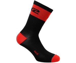 Sixs Logo, chaussettes unisexes 40/43 Noir/Rouge Noir/Rouge