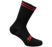 Sixs Merino, chaussettes 40-43 Noir/Rouge Noir/Rouge