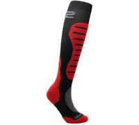 Sixs MOT-2 Merino, chaussettes 44-47 Noir/Rouge Noir/Rouge