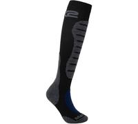 SIXS MOT2 Merinos Chaussettes, noir-gris, taille 40 41 42 43 pour homme