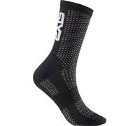 Sixs Short Logo V2, chaussettes fonctionnelles unisexes 36-39 EU Noir/Gris Noir/Gris